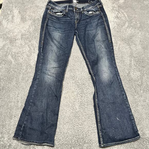 Silver Jeans Womens 33 x33 (35x32.5) Eden Bootcut Contrast Stitching - Picture 4 of 11